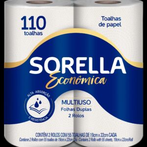 Toalha Papel Sorella FD Econômica c/ 2 Rolos