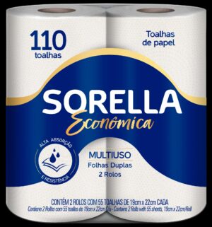 Toalha Papel Sorella FD Econômica c/ 2 Rolos